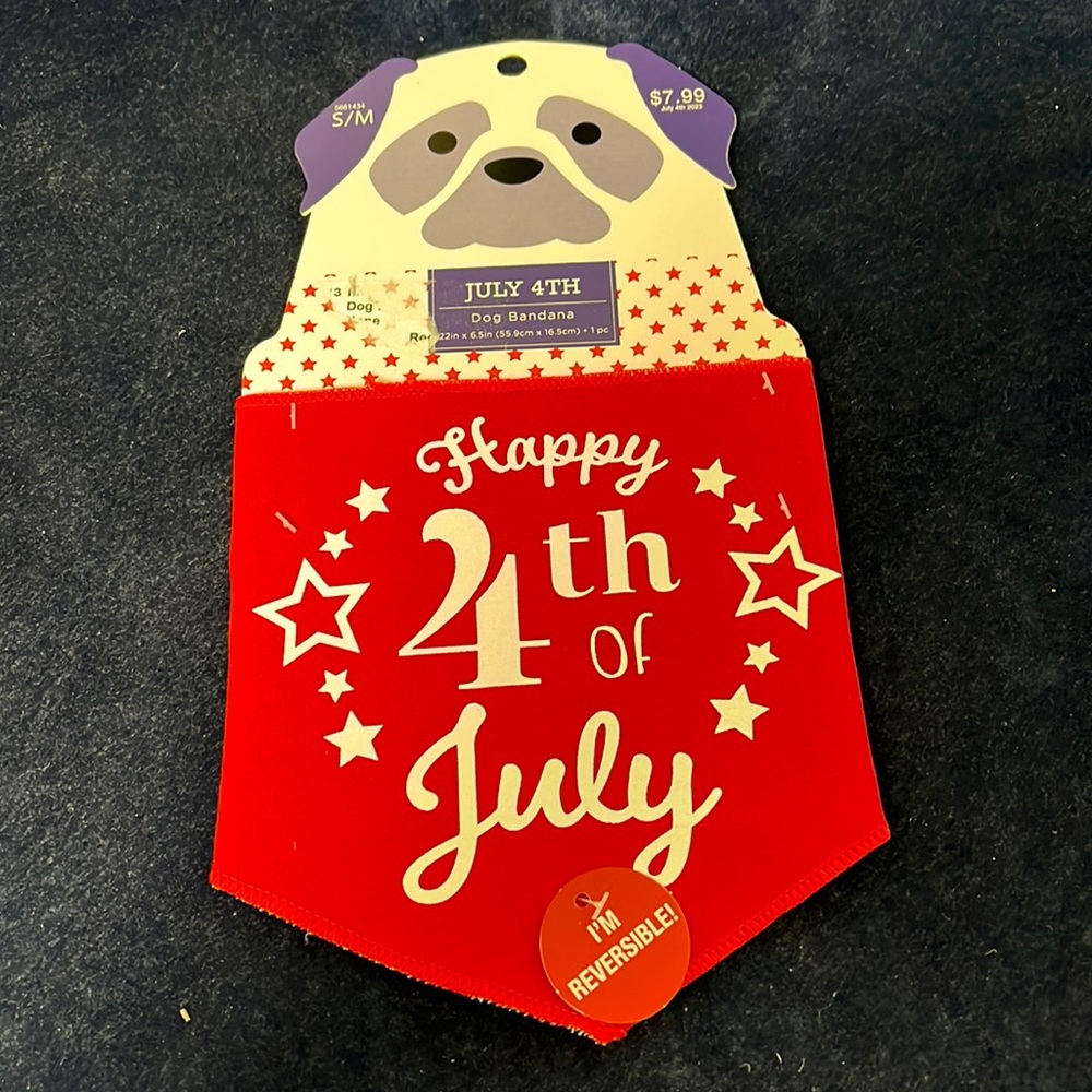 Reversible 4th of July Dog Bandana